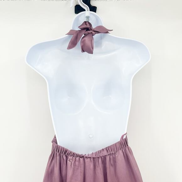 Susana Monaco Womens 100% Silk Y2K Plunge Halter Neck Mini Slip‎ Dress Size 2 - Picture 5 of 9